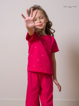 Костюм Лето сердечки малина-маджента - Sovalina фото 7