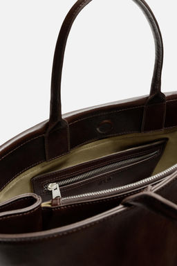 LEATHER HANDBAG - Zara фото 6
