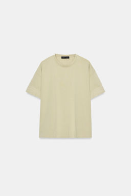 CAMISETA HEAVY COTTON MANGA CORTA / Verde claro - Zara фото 5