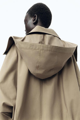 ZW COLLECTION SHORT HOODED TRENCH COAT - Zara фото 7