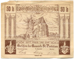Банкнота 50 геллеров 1920 года Австрия  Санкт-Пёльтен (нотгельд)