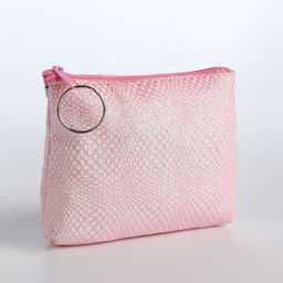 Кошелёк-монетница на молнии, 12×2.5×8.5 см, нежно-розовый