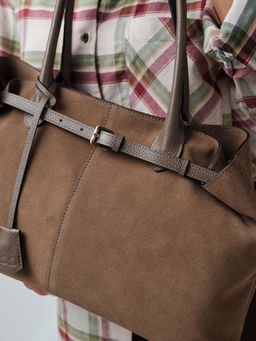 Замшевая сумка Daniela DBR 31375 серо-коричневый фото 11