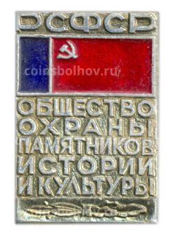 Значок Общество охраны памятников истории и культуры РСФСР