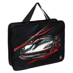 Папка с ручками пластик А4 75мм 330*260 ПМ-А4-26 ArtFox STUDY мал Тачка