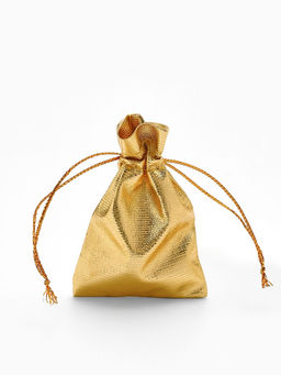 Набор мешочков подарочных 100 шт. «Лакшери» 6.5×5 см (±1 см), цвет золотой