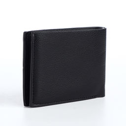 Портмоне мужское без застёжки, отдел для карт, монет, чёрное