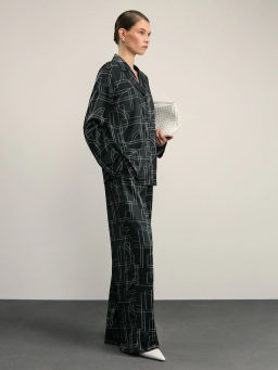 Атласные брюки с принтом / Zarina