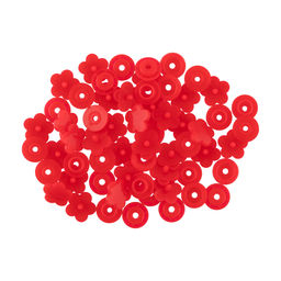 Кнопка Micron POM-12 FL Кнопки пластиковые пластик d 12 мм 15 шт. № 003 красный