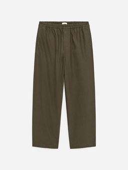 Pantalones de lino y algod?n loose fit