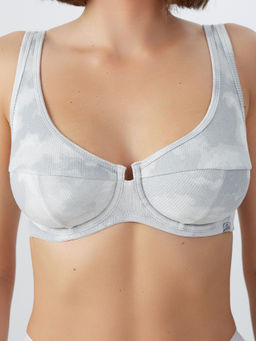 Бюстгальтер Mark Formelle серый тай дай хлопок с эластаном