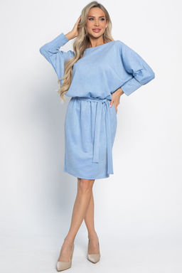 Платье Неслучайная встреча (пыльно-голубое) П15094-19М