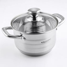 Кастрюля Катунь «Элис», 2.5 л, d=18 см, с крышкой, капсульное дно, индукция, нержавеющая сталь, AISI - 201, хромированная