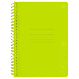 Тетрадь 48л. на пластиковой спирали BG "Neon. Yellow" клетка (Т5гр48_пл 58828) пластиковая обложка