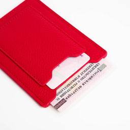 Обложка для автодокументов, красная