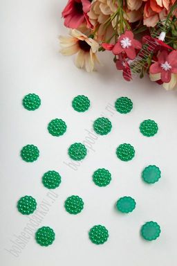 Полубусины декоративные "Серединки" 12 мм*400 гр (SF-427) зеленый №135