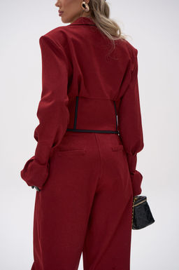 Пиджак  корсет Джуди (бордовый) - Эльза фото 19