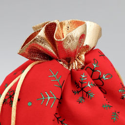 Цена за 5 шт. Мешочек подарочный замша Тепла и Уюта, снежинки, тиснение, 16 24 см +/- 1.5 см - Дарите счастье фото 8