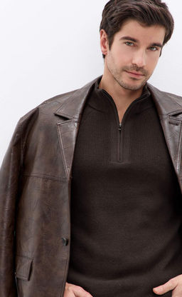 Джемпер Primm P421-15-4702 из хлопка с шерстью коричневый фото 11