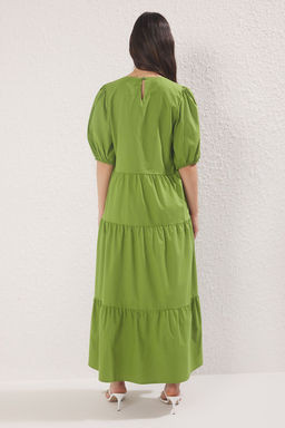 Lacivert Duz Kesim Nak?sl? Maxi Dokuma Elbise TWOSS25EL00058 - Trendyolmilla фото 9