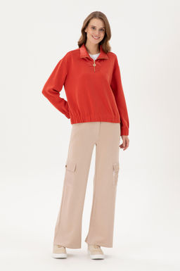 Женский свитшот с воротником-стойкой и плиткой - U.s. polo assn фото 4