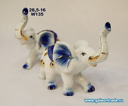 Статуэтки Слоны 2 штуки 11х10 см / W135 /уп 80/ - Галеонтрейд фото 2
