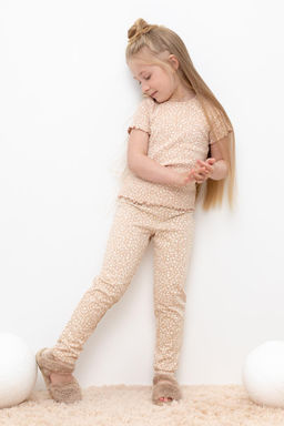 Crockid _ КР 400622/лунный свет,цветочный узор к438 брюки для дев  фото 3