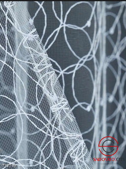 Тюль на шторной ленте с рисунком