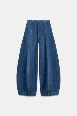 ZW COLLECTION BALLOON HIGH-WAIST JEANS - Zara фото 5