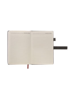 Ежедневник недатированный А5, с хлястиком, 80 листов, в линейку, пвх, черный - Simaland фото 10