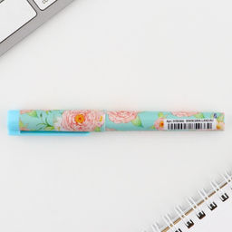 Цена за 10 шт. Ручка шариковая, синяя паста, 0.7 мм, с колпачком, пластик Пионы