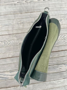 Женская кожаная сумка через плечо 8722-9 Грин - Sergio valentini фото 5