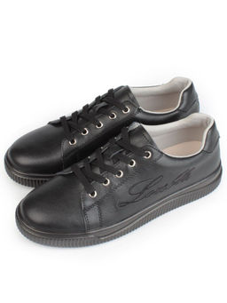 05-PDD165-3 BLACK Кроссовки женские (натуральная кожа) - Фабричный китай фото 4