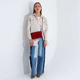 Сумка-клатч на магните, длинный ремень, цвет красный - Simaland фото 8