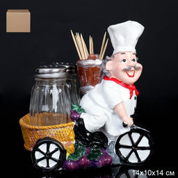 Набор для специй и зубочисток Повар 14x10x14 см / 6099 /уп 48/