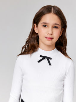 ACOOLA / Джемпер детский для девочек Adonis белый  фото 6