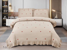 КПБ EFOR COTTONI с вышивкой "сердце" (Т-3), евро