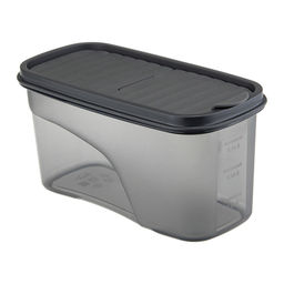 Банка для сыпучих продуктов пластмассовая Бест 1л, 9,5х19х9,5см, графитовый (Россия)