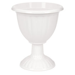 Вазон "Жасмин"18л на высокой ножке белый М1392