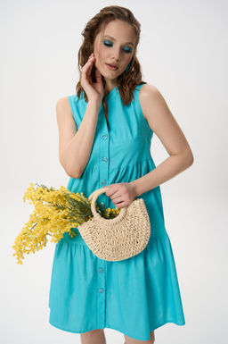 Сарафан Жаркое лето (бирюзовый) - Эльза фото 18