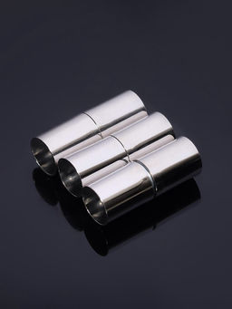 Замок-концевик магнитный, L=20 мм, вн.d=7 мм, (набор 3 шт.), цвет серебро