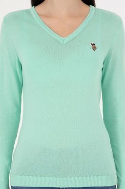 Свитер U.S. Polo Assn мятный из хлопка  фото 6