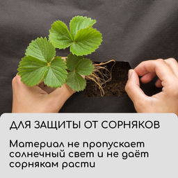 Материал для ландшафтных работ, 20×1.6 м, плотность 120 г/м², спанбонд с УФ-стабилизатором, чёрный, Greengo, Эконом 30%