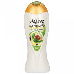 Шампунь для объема волос Active 400мл, 9х4,5х23см, Зеленый чай и инжир Natural (Иран)