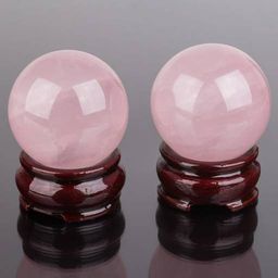 Шар из мадагаскарского Розового кварца на подставке