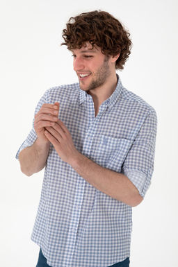 Erkek A__k Mavi Uzun Kollu G_mlek Sepette S_rpriz _ndirim - U.s. polo assn фото 3