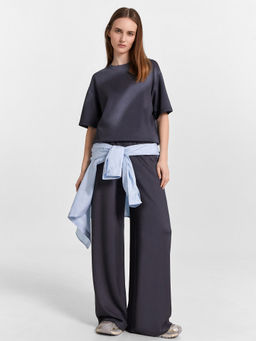 Комплект женский графитовый: брюки и футболка графит 192532