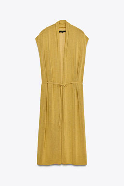 LONG KNIT LINEN WAISTCOAT - Zara фото 5