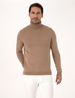 Camel Slim Fit Basic Kazak