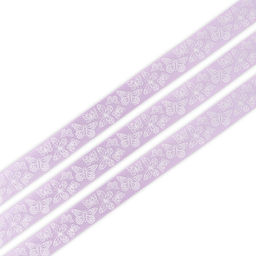 Лента атласная Бабочки, сиреневая, 2 см ? 5 м